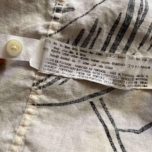 ZARA LEAF PRINT SHIRT Small - Picture 7 of 7